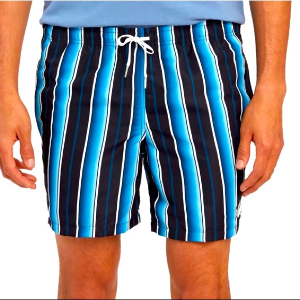 Bather - Black Stripe Swim Trunk